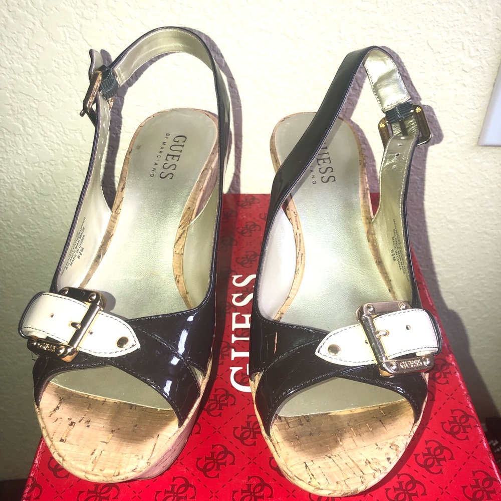 Guess by Marciano Wedge peep toe sandals